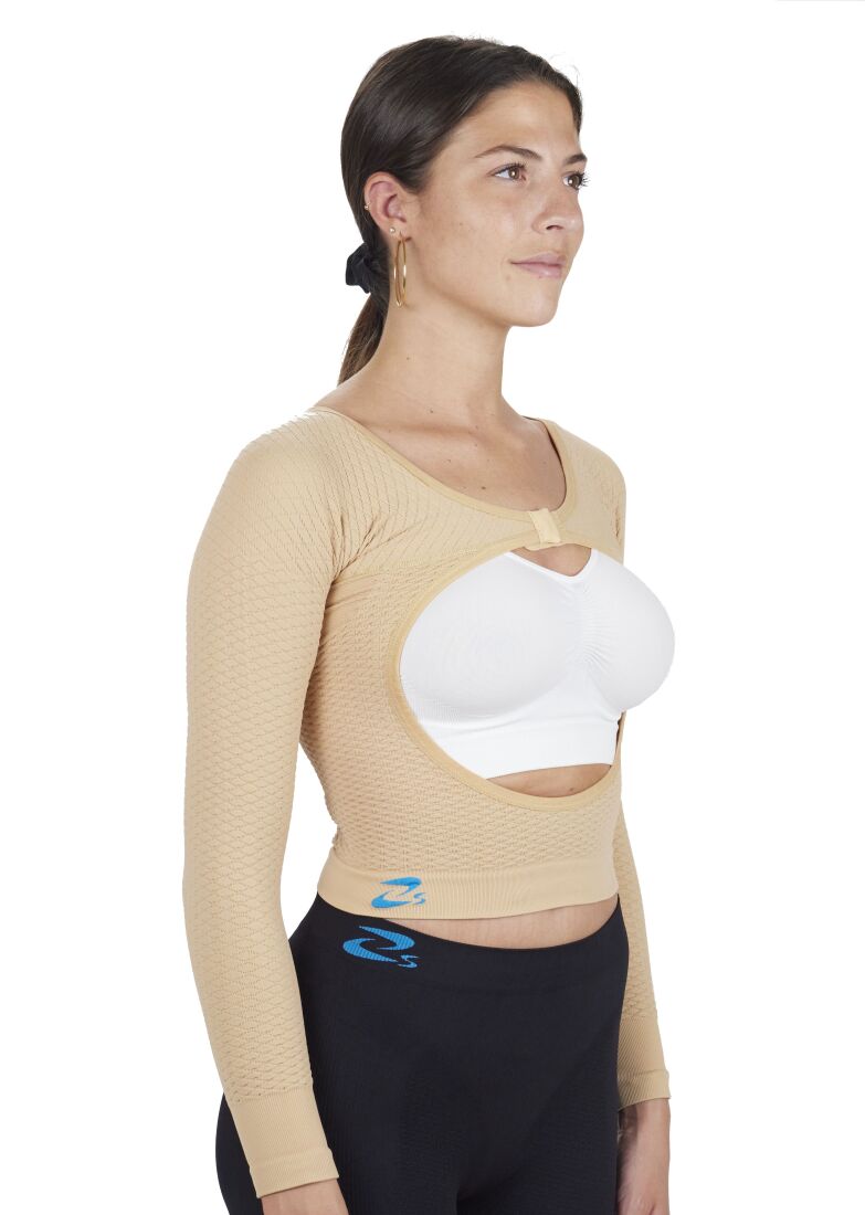Post Surgery Upper Body Liposuction Compression Vest Open Bust