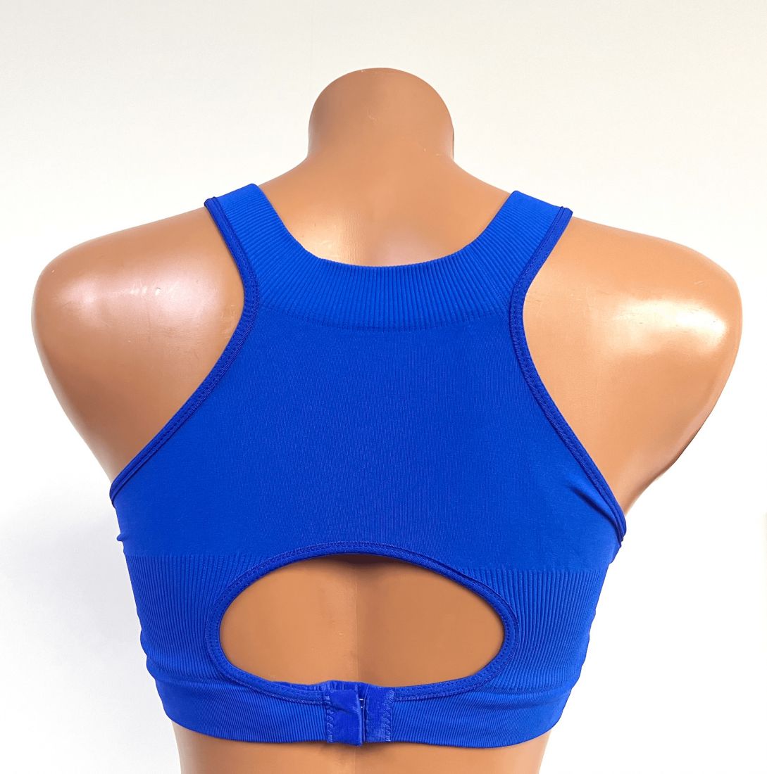 Comfort Sports Bra Yoga Crop Top Vest Running Underwear Blue L